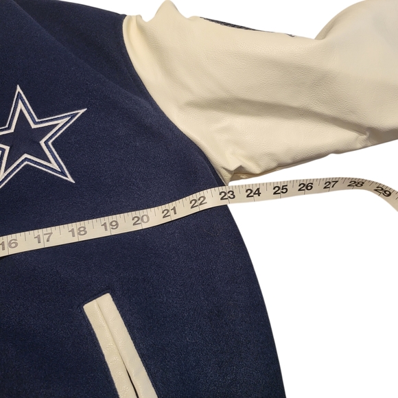 Kids NFL Varsity Jacket - Blue and White - Picture 4 of 15